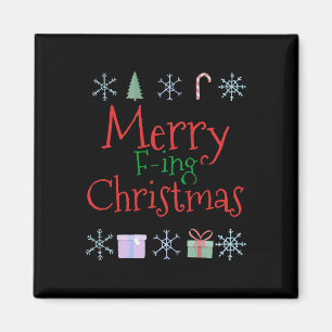 Imã Feliz Foring (f-ing) Natal Engraçado Sarcástico Qu