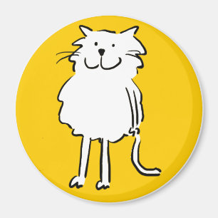 Imã Feliz Gato Sorridente como uma ilustração de des