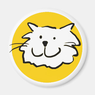 Imã Feliz Gato Sorriso como uma Ilustração de Cartoo