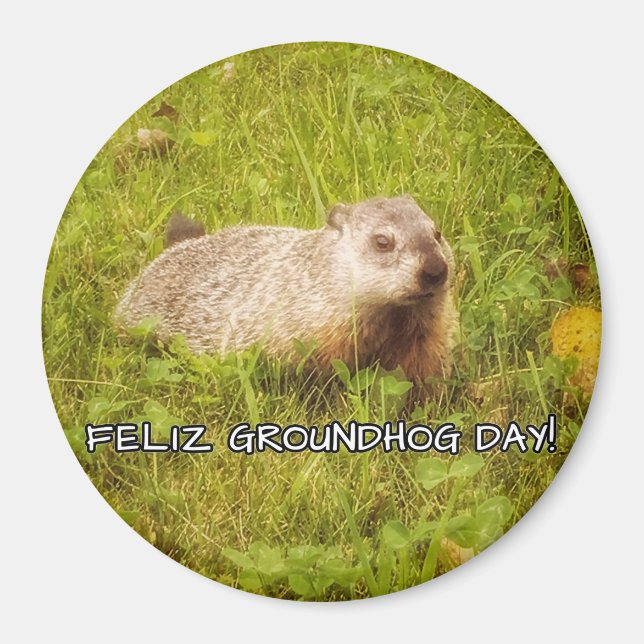 Imã Feliz Groundhog Day! (Frente)