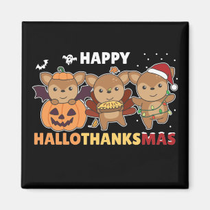 Imã Feliz Hallothanksmas Deers de Natal