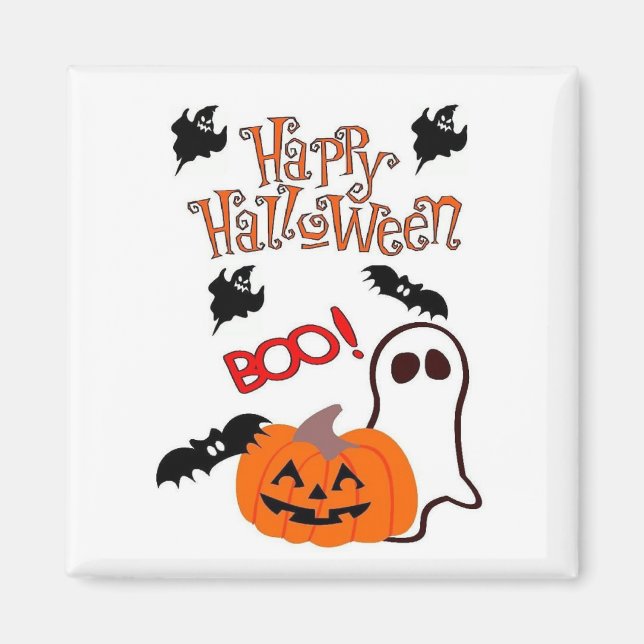 Imã Feliz Halloween Ghost (Frente)