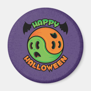Imã Feliz Halloween Ghost Yin-Yang
