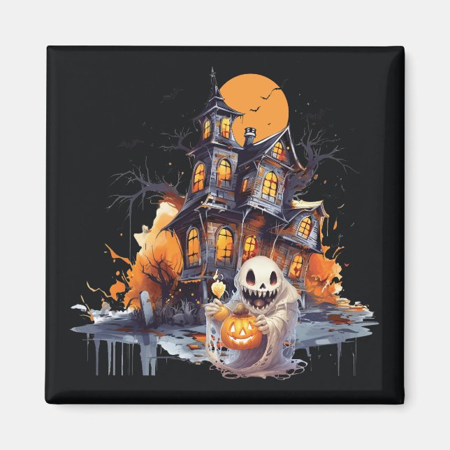 Imã Feliz Halloween Ghoul (Frente)