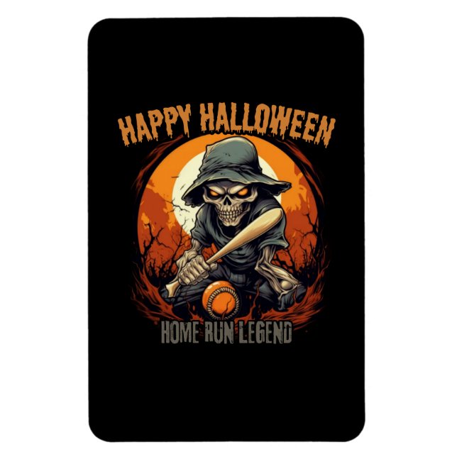 Ímã Feliz Halloween, Home run, beisebol (Vertical)