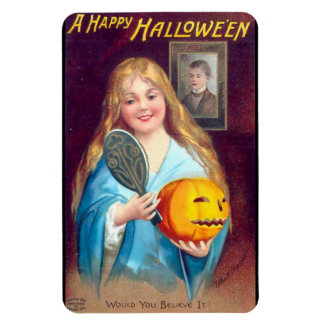 Ímã Feliz Halloween Rapariga Esmagando Vintagem De Cab