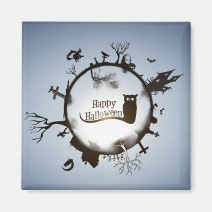 Imã Feliz Halloween Spooky Themed
