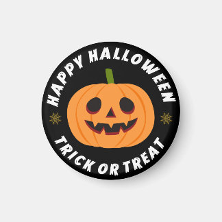 Imã Feliz Halloween Truque ou Travessura Abóbora Preta