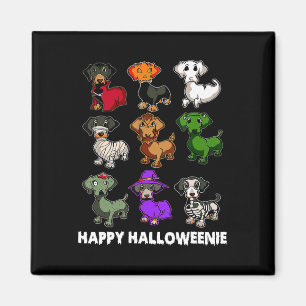 Imã Feliz Halloweenie Dachshund Dachshund Halloween Gi