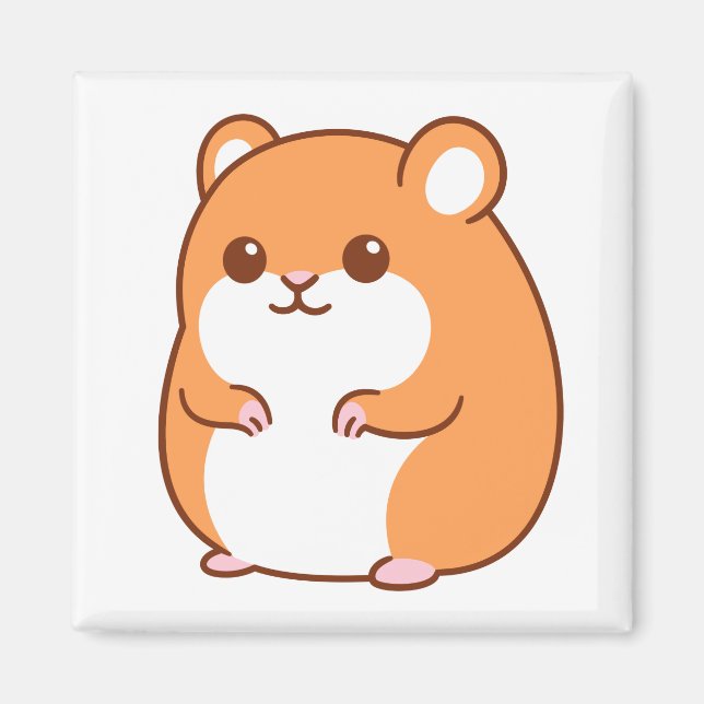 Imã Feliz Hamster Magnet (Frente)