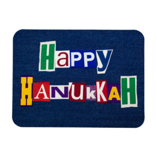 Ímã Feliz Hanukkah Denim