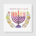 Imã Feliz Hanukkah Magnets<br><div class="desc">Esse padrão fofo de Chanucá é um apanhador de olhos! É uma maneira divertida e divertida de vestir decoração,  presentes,  roupa e artigos domésticos para a ocasião. Veja na minha loja mais itens de padrão e ideias de presentes,  ou combine itens para criar um pacote de presentes interessante!</div>