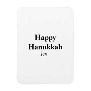 Ímã Feliz Hanukkah, seu nome de imagem de texto editáv