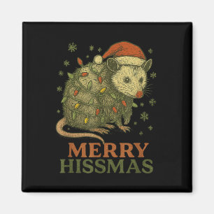Imã Feliz Hissmas Ssum Santa Hat Xmas Homens Luzes Mul