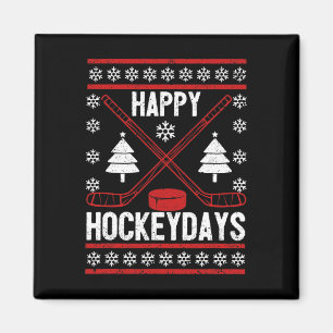 Imã Feliz Hockeydays Festejado Natal Gatilho de Gelo F