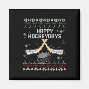 Imã Feliz Hockeydays Natal Feio Pajama Legal Hockey