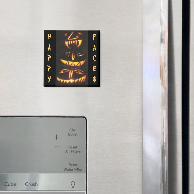 Imã Feliz Jack o'Lantern Faces (In Situ (Fridge))