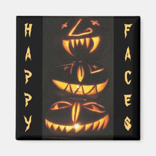 Imã Feliz Jack o'Lantern Faces