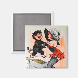 Imã Feliz Krampus com Natais vintages de Temptress