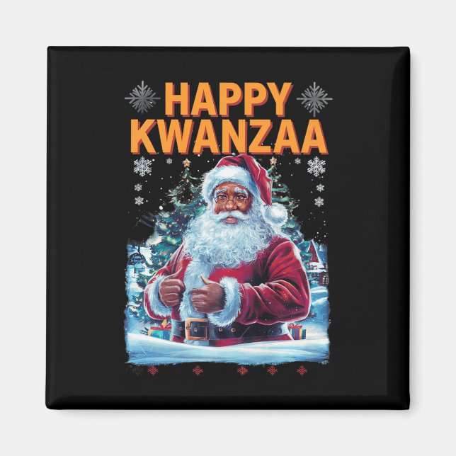 Imã Feliz Kwanzaa Feliz Natal Africano Hoi (Frente)