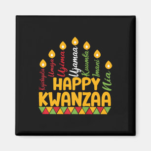 Imã Feliz Kwanzaa Kinara Sete Velas Princípios De K