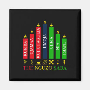 Imã Feliz Kwanzaa Kinara Sete Velas Princípios De K