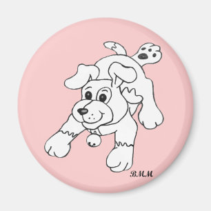 Imã Feliz Lápis de Carvão Desenho Lineart