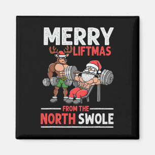 Imã Feliz Liftmas Do Peso Dos Papais noeis Musculares
