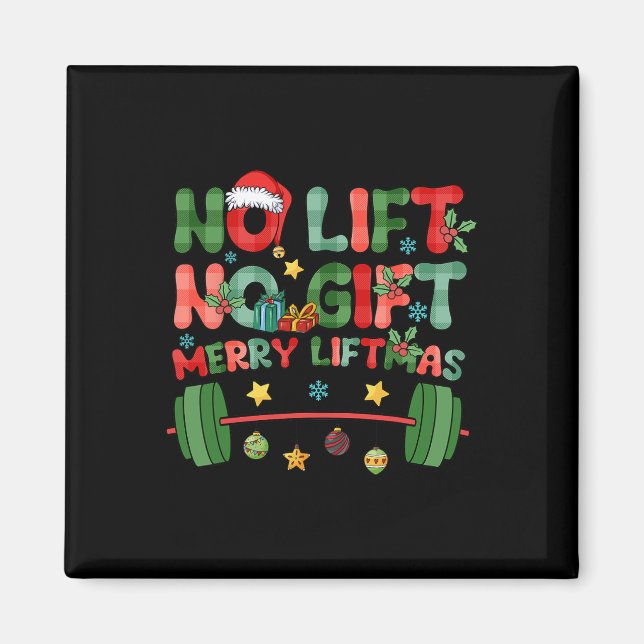 Imã Feliz Liftmas Sem Elevação Sem Presença De Natal G (Frente)