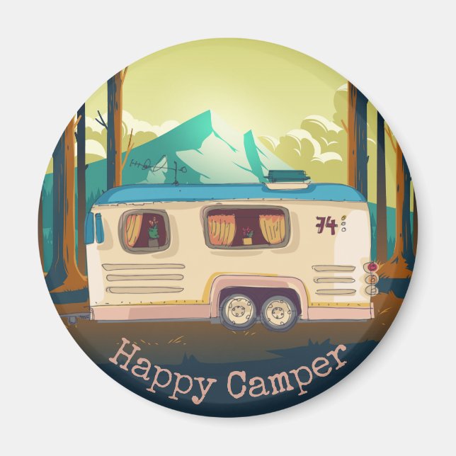 Imã Feliz Magneta Camper (Frente)