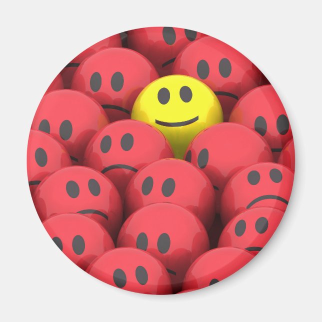 Imã Feliz Magneta de Cartoon (Frente)