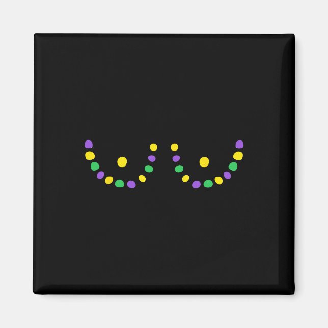 Imã Feliz Mardi Gras Engraçado  (Frente)
