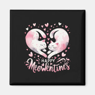 Imã Feliz Meowentine do Dia dos Namorados Divertido Ga