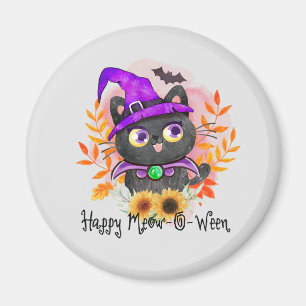 Imã Feliz Miau-o-entre-Negra Bruxa Negra