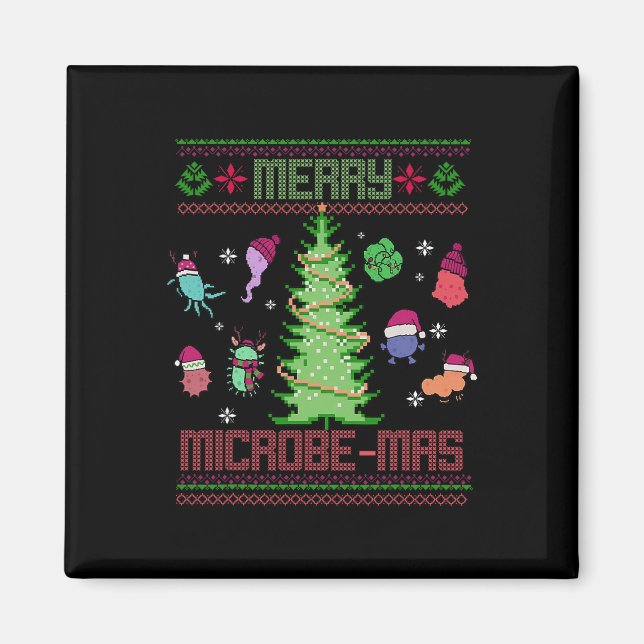 Imã Feliz Microbe-mas Microbiologia Cientistas Natal (Frente)