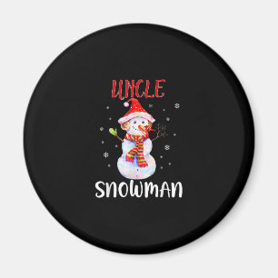 Imã Feliz Natal 2020 Tio Snowman Em Mask Pajama