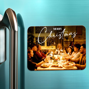 Ímã Feliz Natal 2023 Feriado de Foto Moderno Elegante