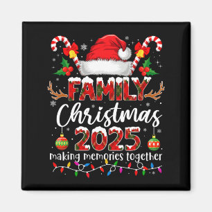 Imã Feliz Natal 2025 Família Pijamas Combinando Natal