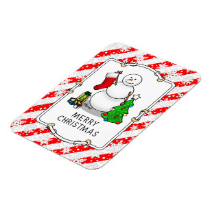 Ímã Feliz Natal 2 Árvore de Neve