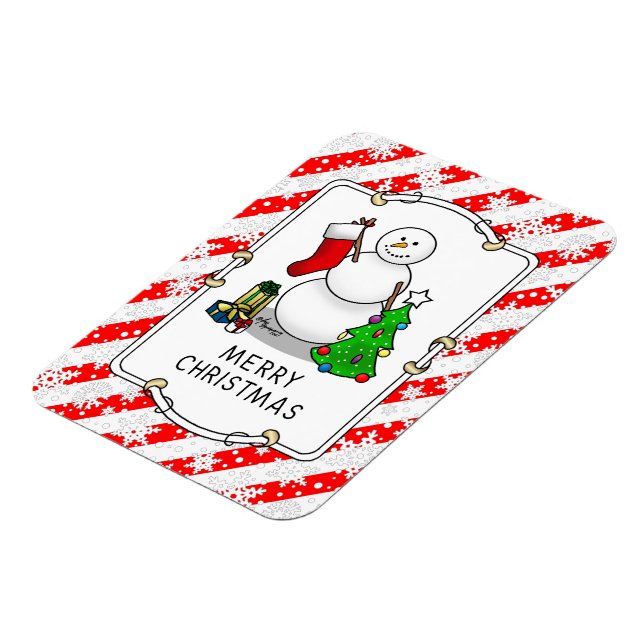 Ímã Feliz Natal 2 Árvore de Neve (Left Side)