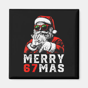Imã Feliz Natal 6 7 Meme Divertido Papai Noel 67 Mão X