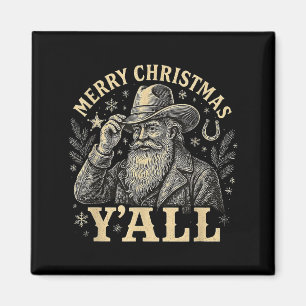 Imã Feliz Natal a todos Camisa do Papai Noel Western C