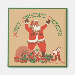 Imã Feliz Natal a Todos! Santa Claus Vintage