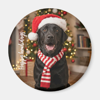 Imã Feliz Natal Alegre Labrador Preto