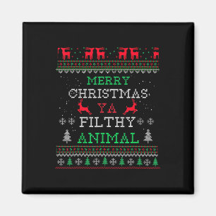 Imã Feliz Natal Animal Sujo Ya Xmas Pajama Famil