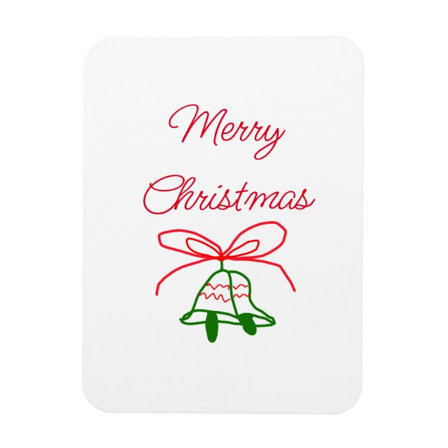 Ímã Feliz Natal arco verde-jingle na moda (Vertical)