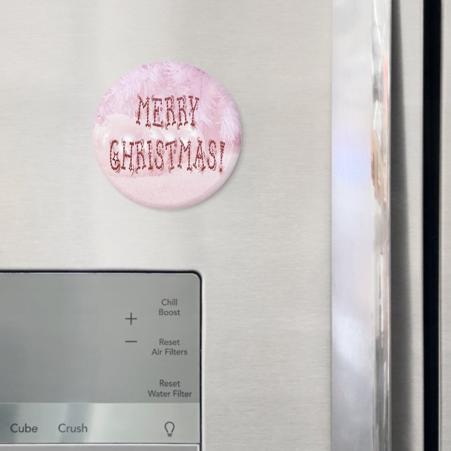 Imã Feliz Natal Bauble e Stars Font (In Situ (Fridge))