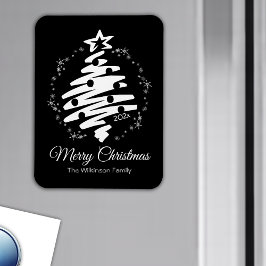 Ímã Feliz Natal Black Modern Holiday Fridge