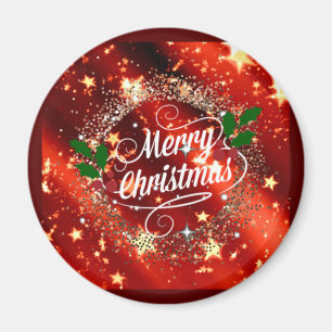 Imã Feliz Natal, brilho e brilho