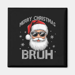 Imã Feliz Natal Bruh Funny Papai Noel Retro Men W